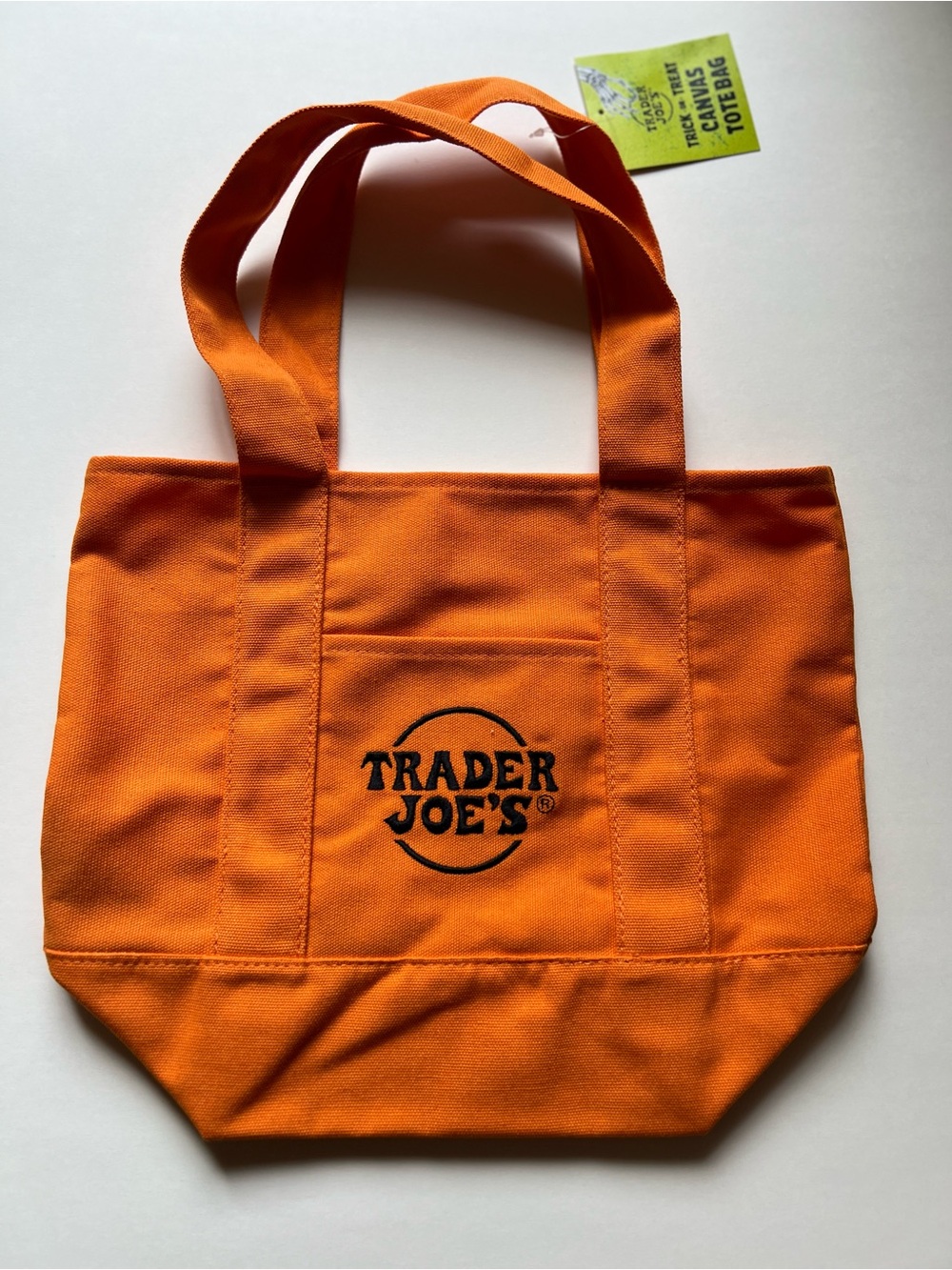 Trader Joe's Orange Canvas Tote Bag
